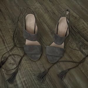 Madewell, ankle wrap block heels